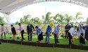 Elder Taniela B. Wakolo, a General Authority Seventy and Philippines Area president, fourth from left, presided at the groundbreaking ceremony for the Bacolod Philippines Temple on Saturday, Dec. 11, 2021.