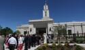 Latter-day Saints gather outside following May 19, 2019, rededication of the Oklahoma City Oklahoma Temple.