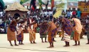 Accompanied by drums, dancers perform at a "Day of Celebration," a cultural celebration for the Accra Ghana Temple dedication.